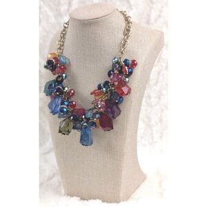Tutti Frutti Statement Necklace Bright Beads Color Festive Whimsical Boho